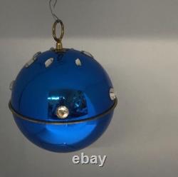Reuge Swiss Made Blue Christmas Ball Music Box Silent Night Ornament It Works
