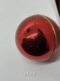 Reuge Swiss Made Red Christmas Ball Music Box Silent Night Ornament Works