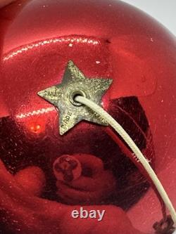 Reuge Swiss Made Red Christmas Ball Music Box Silent Night Ornament Works
