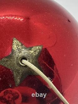 Reuge Swiss Made Red Christmas Ball Music Box Silent Night Ornament Works