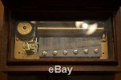 Reuge Swiss Music Box 3/72-Plays Moonlight Sonata, 5th Symphony and 9th Symphony