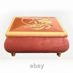 Reuge Swiss Music Box 6308 Wind Beneath My Wings Wood Inlay Jewelry Case Swiss