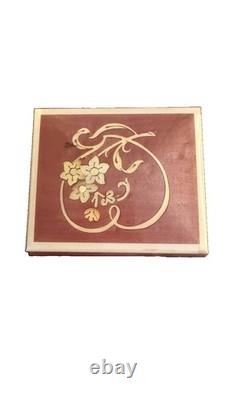 Reuge Swiss Music Box 6308 Wind Beneath My Wings Wood Inlay Jewelry Case Swiss