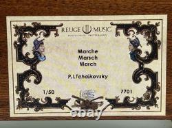 Reuge Swiss Music Box Glass &Wood Limited Edition 1/50 Marche By Tchaikovsky