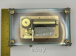Reuge Swiss Music Box Glass &Wood Limited Edition 1/50 Marche By Tchaikovsky