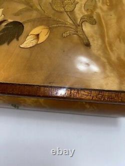 Reuge Swiss Music Box Marquetry Italy Inlay Jewelry Box My Lady Greensleeves
