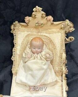 Reuge Swiss Music Box Vintage Swing Crib Rare Used From Japan