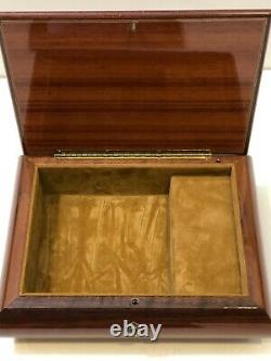 Reuge Swiss Musical Jewelry Box Plays The Anniversary Waltz, Made In Italy