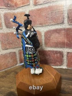 Reuge Swiss Musical Movement Revolving Scottish Bagpipe Player Music Box