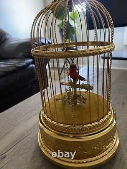 Reuge Swiss Singing Automaton Bird Cage Music Box