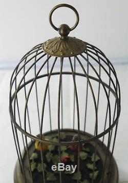 Reuge Swiss Singing Automaton Bird Cage Music Box Working Condition I963