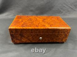 Reuge Swiss Switzerland Burlwood Wind Up Music Box