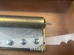 Reuge Swiss Switzerland Burlwood Wind Up Music Box