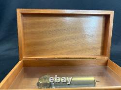 Reuge Swiss Switzerland Burlwood Wind Up Music Box