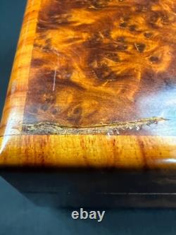 Reuge Swiss Switzerland Burlwood Wind Up Music Box
