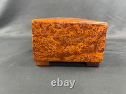 Reuge Swiss Switzerland Burlwood Wind Up Music Box