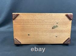 Reuge Swiss Switzerland Burlwood Wind Up Music Box