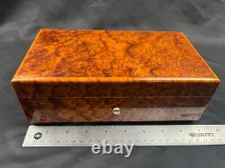 Reuge Swiss Switzerland Burlwood Wind Up Music Box