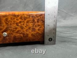 Reuge Swiss Switzerland Burlwood Wind Up Music Box