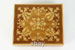 Reuge Swiss Vintage Marquetry Music Box Jewelry Chest, Sound of Music #38951