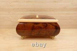 Reuge Switzerland Wood Music Box 18 is Plays Ave Maria, Handcrafted in Italy