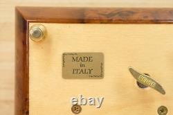 Reuge Switzerland Wood Music Box 18 is Plays Ave Maria, Handcrafted in Italy
