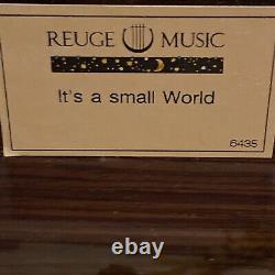 Reuge Teddy Bear on Block Music Box Its a Small World
