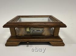 Reuge The San Francisco Music Box Co. Wood & Beveled Glass Case Lara's Theme