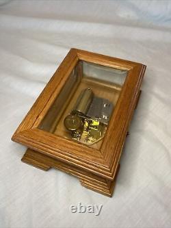 Reuge The San Francisco Music Box Co. Wood & Beveled Glass Case Lara's Theme