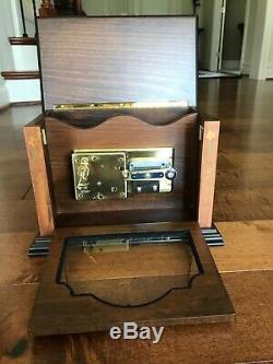 Reuge Thorens Upright 4 1/2 4.5 Disc Music Box Inlaid Marquetry Sorrento Italy