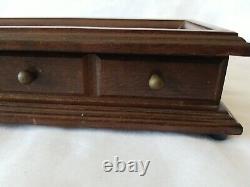 Reuge Three Song Wooden Music Box Swiss Musical Movements No 4882 5922 & 1135
