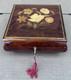 Reuge Tomorrow Wood Music Musical Jewelry Trinket Box Flower Inlay with Key