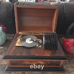 Reuge Treasure Chest 4.5 Disc Movement Music Box With Set of Ten Discs