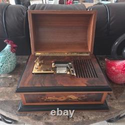 Reuge Treasure Chest 4.5 Disc Movement Music Box With Set of Ten Discs