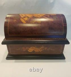 Reuge Treasure Chest Disc Movement Music Box with 20 Discs and Case for Discs