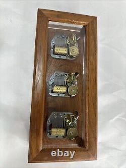 Reuge Triple Cylinder Music Box Swiss 3 Tunes Lionvale N203 Paganini Pachelbel