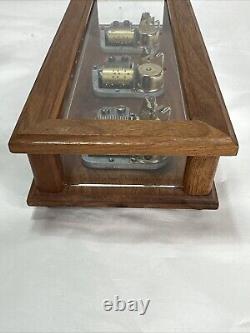 Reuge Triple Cylinder Music Box Swiss 3 Tunes Lionvale N203 Paganini Pachelbel