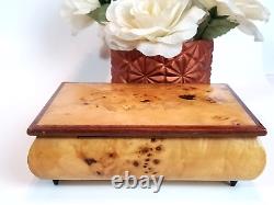 Reuge Vintage Italian Footed Jewelry Music Box The Impossible Dream
