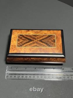 Reuge Vintage Music Box Italian Wood Wind Up Plays Wind Beneath My Wings 6308