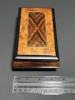 Reuge Vintage Music Box Italian Wood Wind Up Plays Wind Beneath My Wings 6308