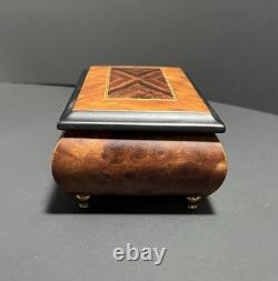 Reuge Vintage Music Box Italian Wood Wind Up Plays Wind Beneath My Wings 6308