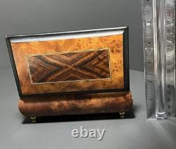 Reuge Vintage Music Box Italian Wood Wind Up Plays Wind Beneath My Wings 6308