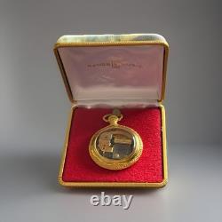 Reuge Vintage Pendant music box swiss dark eyes ORIGINAL BOX Incredible Find