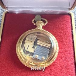 Reuge Vintage Pendant music box swiss dark eyes ORIGINAL BOX Incredible Find