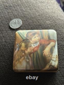 Reuge Vintage Pendant music box swiss dark eyes ORIGINAL BOX Incredible Find