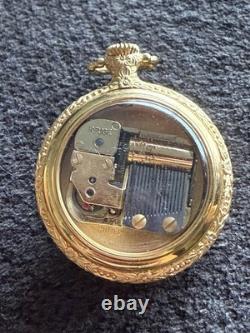 Reuge Vintage Pendant music box swiss dark eyes ORIGINAL BOX Incredible Find