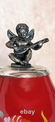 Reuge Vintage Red Lipstick Cigarette Holder Music Box Carousel