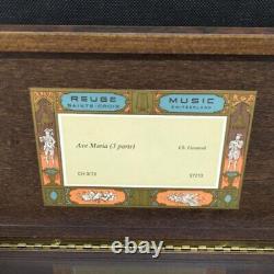 Reuge Vintages Music Box 3 / 72 Sainte Croix Retro Ave Maria Switzerland Wood