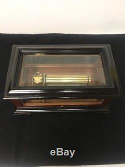 Reuge Wood Crystal Glass Music Box 72 Notes