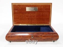 Reuge Wooden Music Box Swiss Movement Nice Marquetry Impossible Dream VIDEO